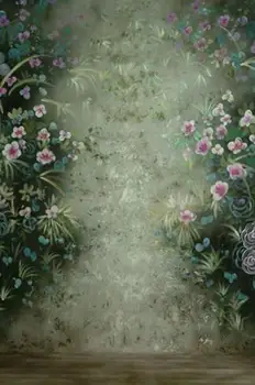 10x20ft/3x6m Rankomis dažyti pavasario vaizdingas Muslino foto Tapetai Fotografijos Studijoje Backdrops gėlių Muslino Fone vestuvių