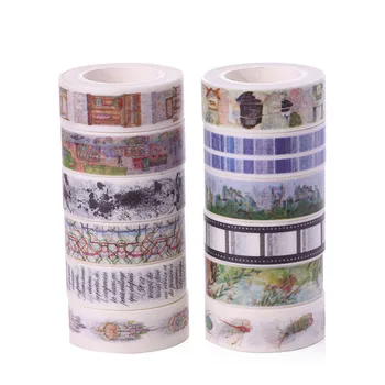 15MMX10M spalvinga washi juostos spalva Skiriamųjų sienų Lipdukai kvapų lipnus popierius washi tape 