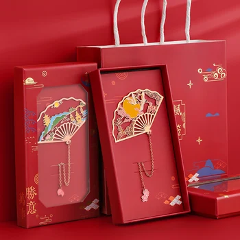 Metalo žymą klasikinis Kinų stiliaus žalvario vėduoklės formos paprastas dailės išskirtinį kutas kūrybos dovana, studento, mokytojo dienos dovanų